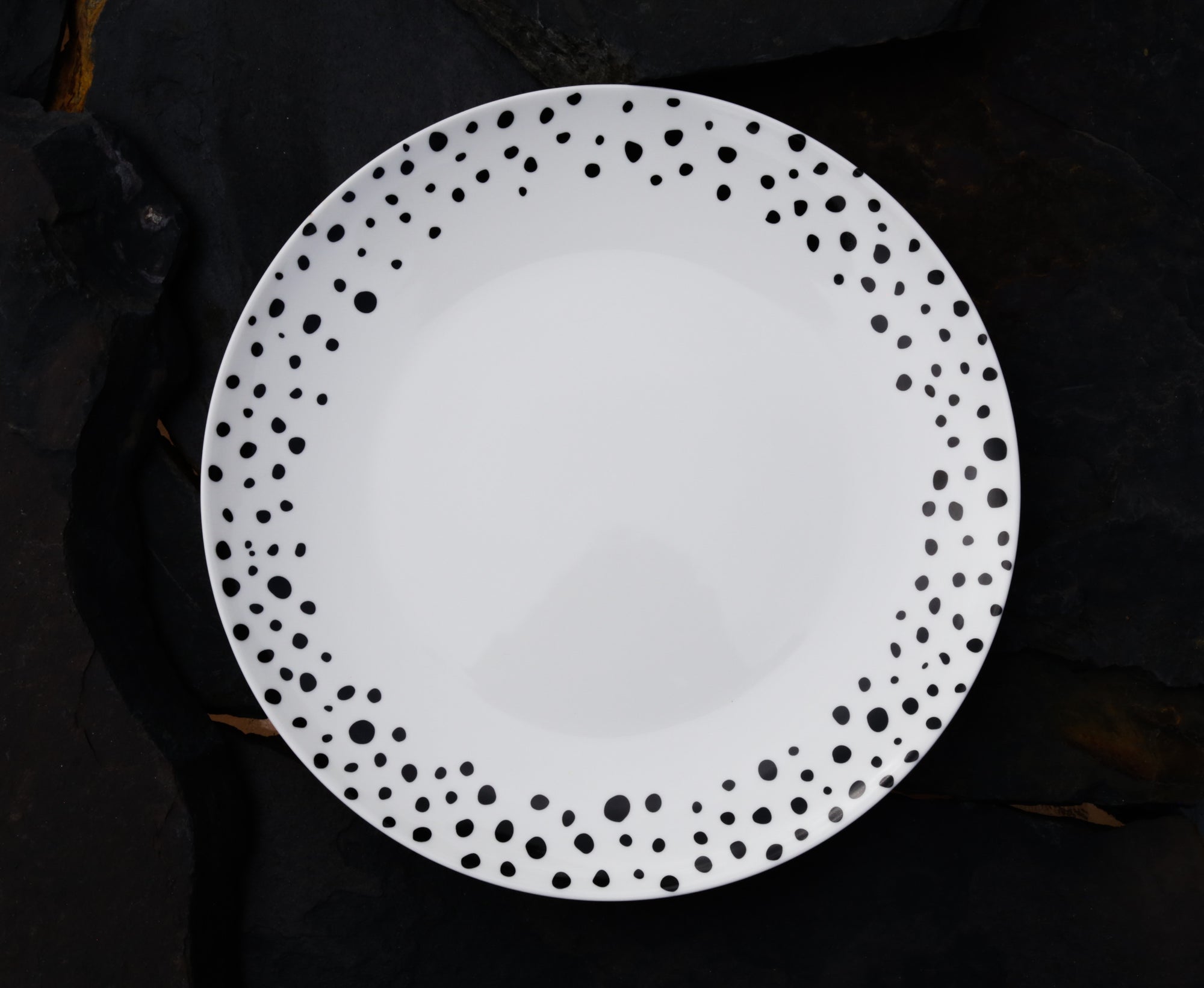 Platos | Texturas Aleatorias | Punteado Negro