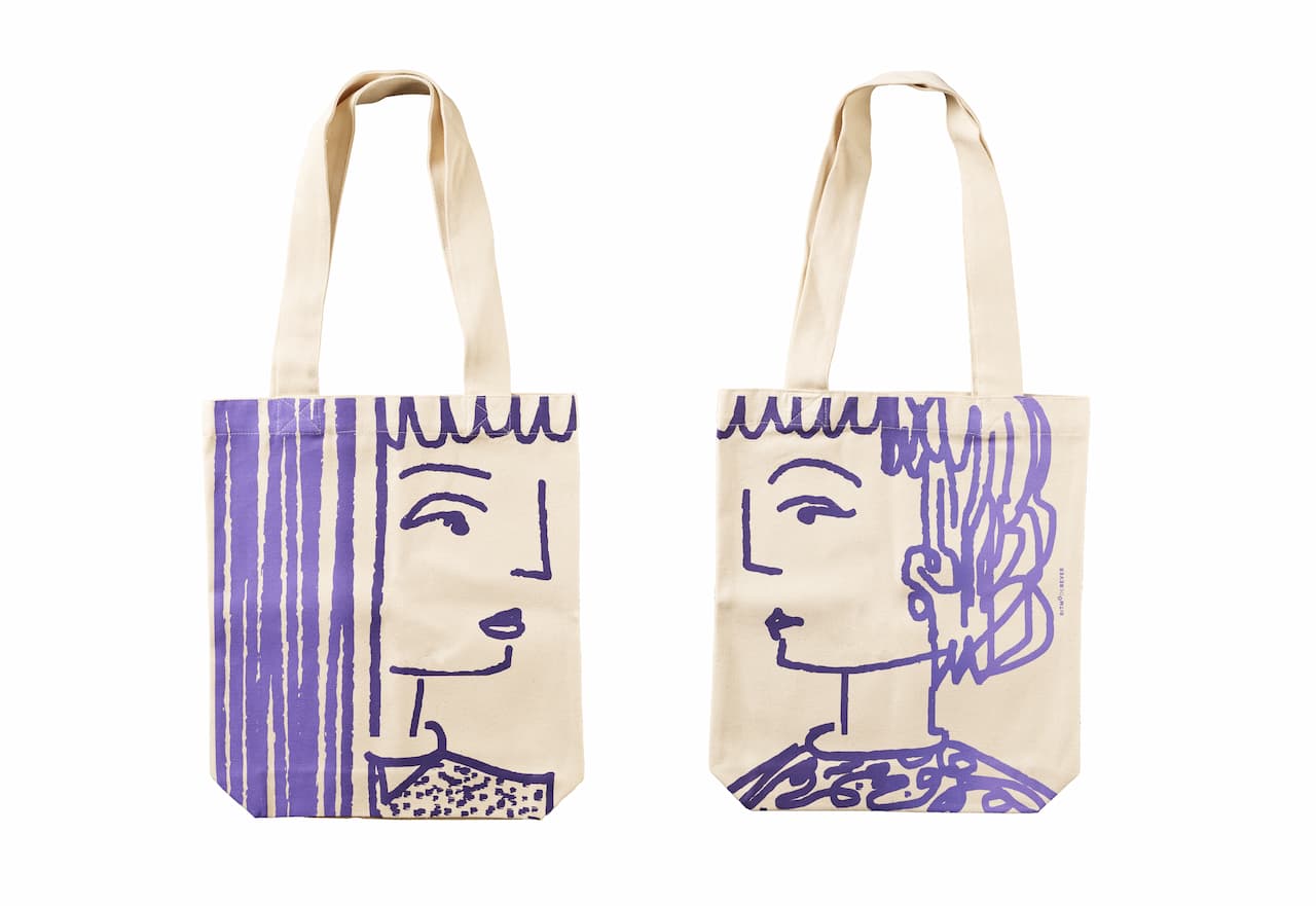 Totebag | La Cité  | Amor Paralelo | Morado sobre Blanco