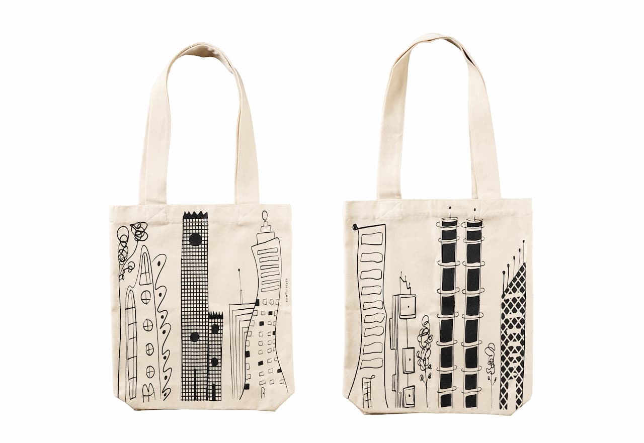 Totebag | La Cité  | La Cité | Negro sobre Blanco