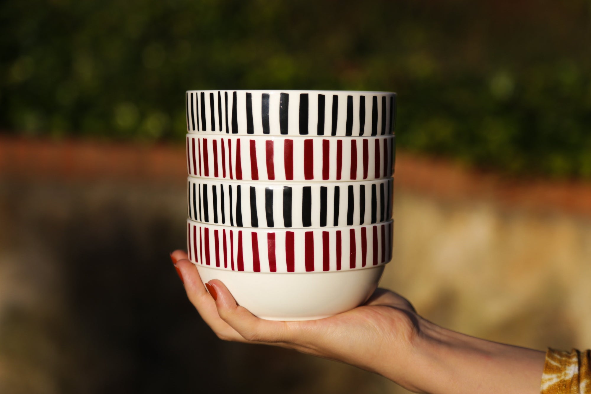 Bowls | Texturas Aleatorias | Lineas Negras | Negro