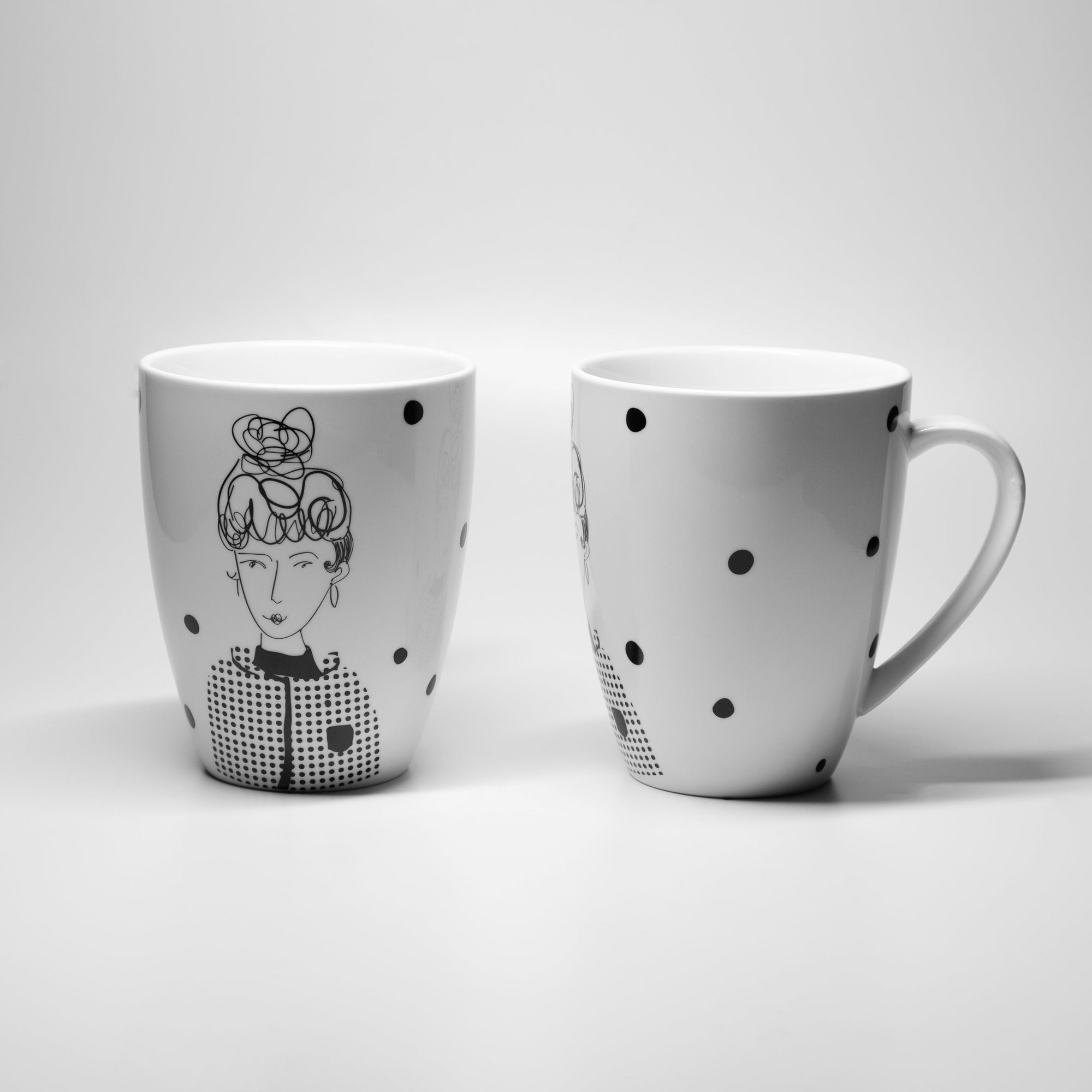 Mugs | Thoughts & Dots  | Leo | Negro