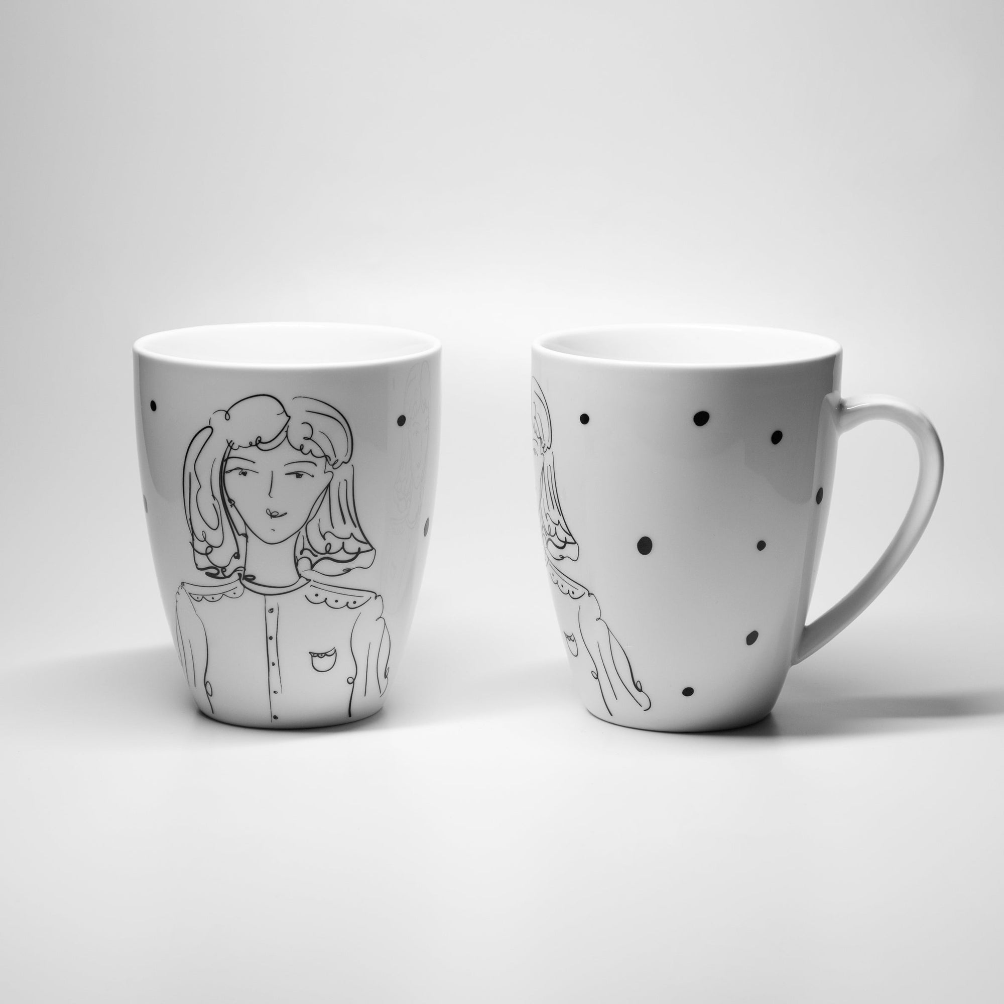 Mugs | Thoughts & Dots  | Rosa | Negro
