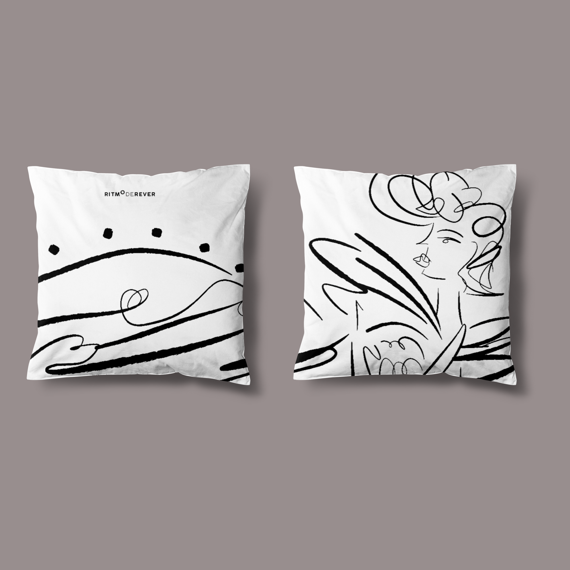 Cojines | La Cité  | Flora | Negro